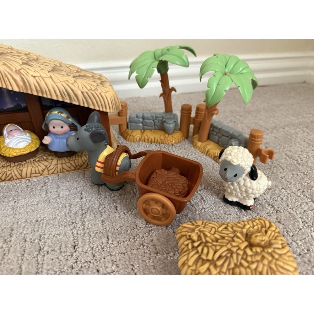 Vtg Fisher-Price Little People Christmas Story Nativity Set Lights & Music 2009 - Picture 4 of 5